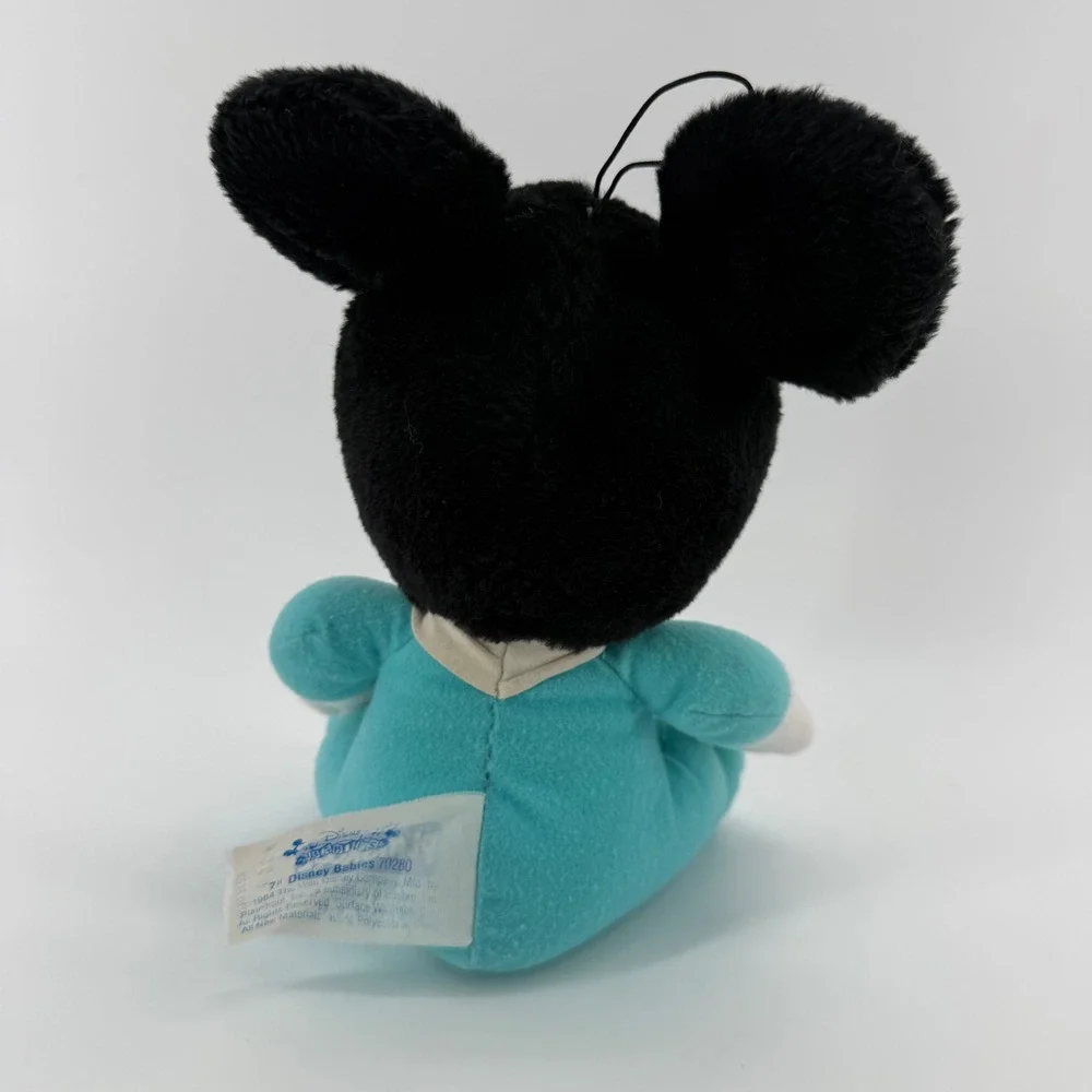 Vintage 1984 Disney Babies Mickey Mouse Plush Playskool Teal Blue Pajamas 70280